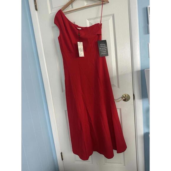 Tuckernuck x India Hicks Scarlet Carmen One Shoulder Dress $328 NWT Small S - Picture 5 of 8